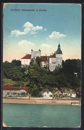 AK Ottensheim a. Donau, Blick zum Schloss