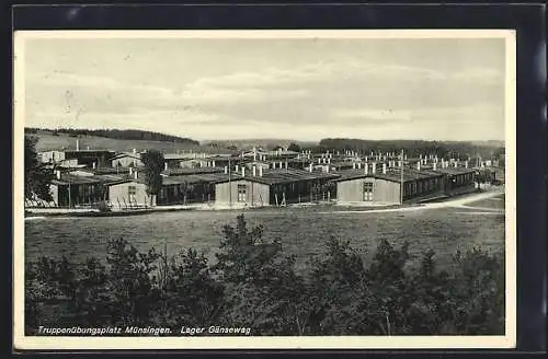 AK Münsingen, Truppenübungsplatz, Lager Gänseweg