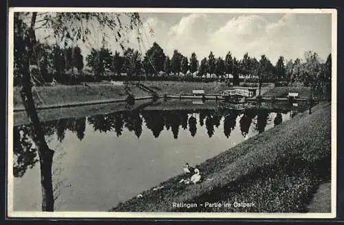 AK Ratingen, Partie im Ostpark mit Enten