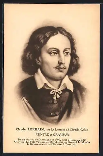 AK Claude Lorrain, Peintre et Graveur