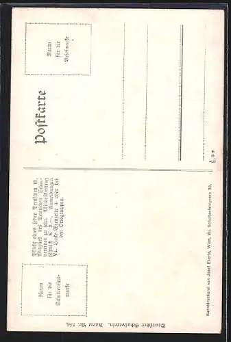 Künstler-AK Rudolf Schmidt, Deutscher Schulverein Nr. 386: Mödling, am alten Rathaus