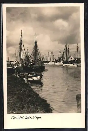 AK Leba, Ostseebad, Hafen