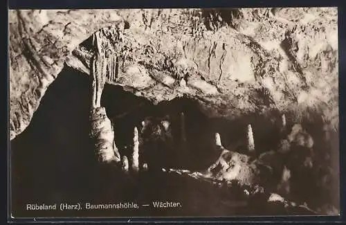 AK Rübeland /Harz, Baumannshöhle, Wächter