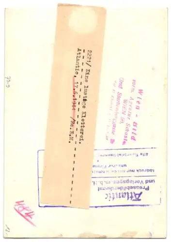 Fotografie Atlantic, Zicklein hat einen Korbsesel erklommen 1941