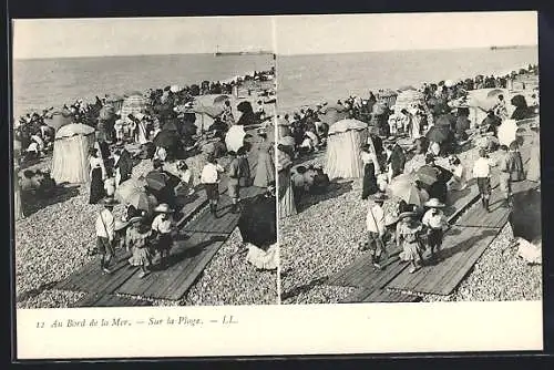 Stereo-AK Au Bord de la Mer, Sur la Plage