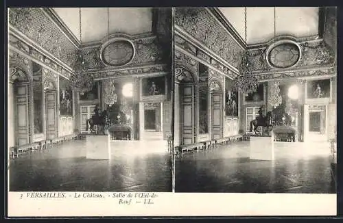 Stereo-AK Versailles, Le Château, Salle de l`Oeil-de-Boeuf