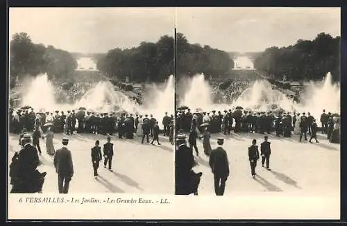 Stereo-AK Versailles, Les Jardins, Les Grandes Eaux