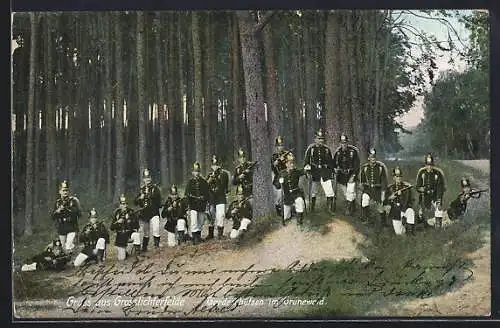 AK Gross-Lichterfelde, Gardeschützen im Grunewald