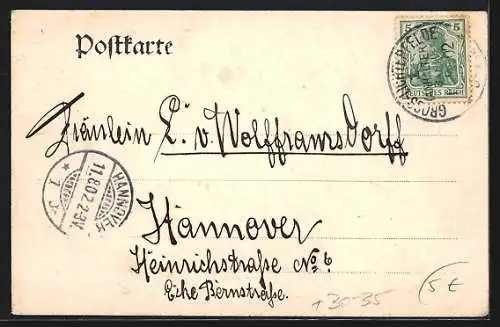 AK Berlin-Lichterfelde, Speisesaal in der Haupt-Kadetten-Anstalt