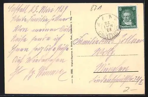 AK Castell in Unterfranken, Fürstliches Schloss, Ansicht mit Park