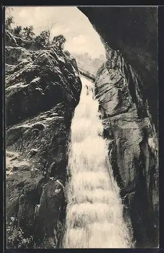 AK Alpenclub-Steig, Wasserfall durch die Bärenschützschlucht