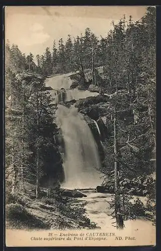 AK Chute supérieure du Pont d`Espagne, Wasserfall