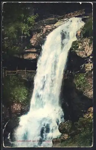 AK Giessbachfall, Wasserfall am Brienzersee