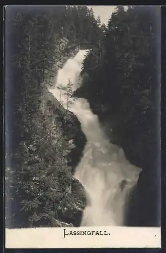 AK Lassingfall, Blick auf den Wasserfall