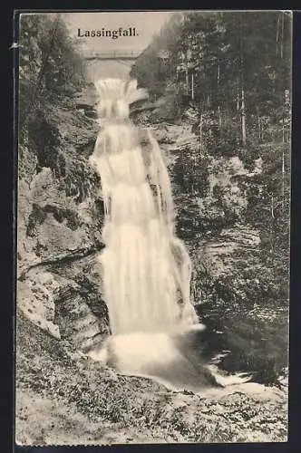 AK Lassingfall, Blick auf den Wasserfall