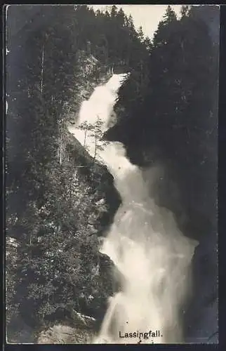 AK Lassingfall, Blick auf den Wasserfall