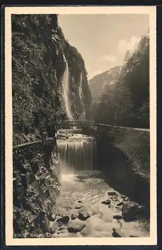 AK Taminafall, Blick auf den Wasserfall