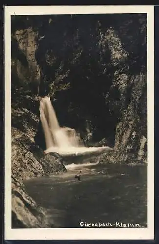 AK Giesenbach-Klamm, Blick auf den Wasserfall