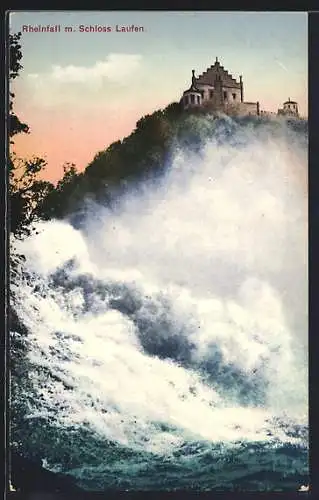 AK Neuhausen, Rheinfall mit Schloss Laufen