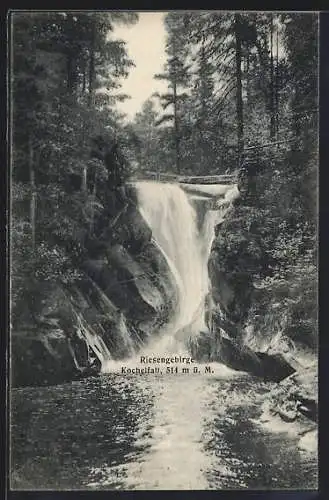 AK Kochelfall, Wasserfall im Riesengebirge