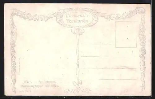 Künstler-AK Brüder Kohn (B.K.W.I) Nr. 791 /4: Wien, Schönbrunn, Brunnengruppe mit Allee