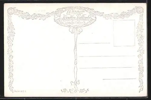 Künstler-AK Wien, Franz Josefs-Land, Ruderboote und Schwäne am Ufer