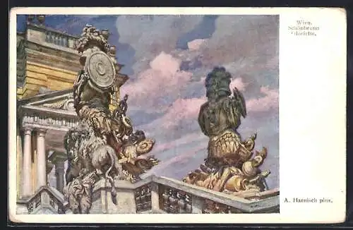 Künstler-AK Wien, Schönbrunn, Gloriette