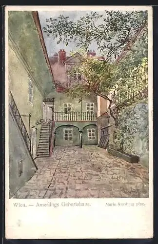 Künstler-AK Brüder Kohn (B.K.W.I) Nr. 575 /3: Wien, Amerlings Geburtshaus