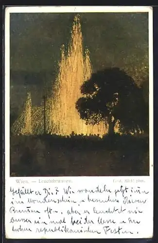 Künstler-AK Brüder Kohn (B.K.W.I) Nr. 575 /2: Wien, Leuchtbrunnen