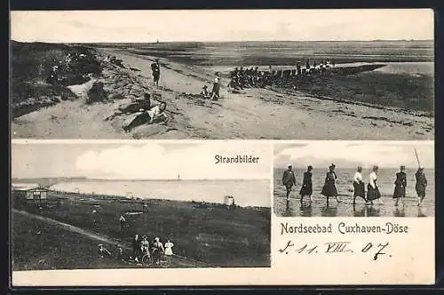 AK Cuxhaven-Döse, Strandbilder