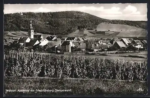 AK Abtswind /Steigerwald, Ortspanorama mit Friedrichsberg
