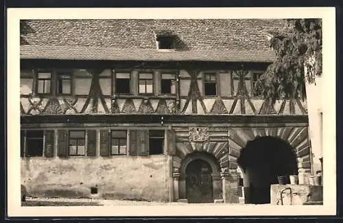 Foto-AK Prichsenstadt /Ufr., Partie am Freihof