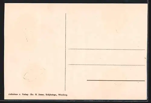 AK Mainbernheim, Gesamtansicht von einem Acker aus