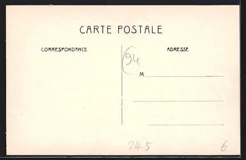 AK Nogent, Crue de la Marne 1910 le 27 Janvier, Eisenbahn a. d. v. Hochwasser gefährdeten Brücke