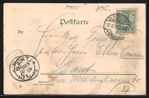 Künstler-AK Porta Westfalica b. Minden i. W., Stimmungsbild