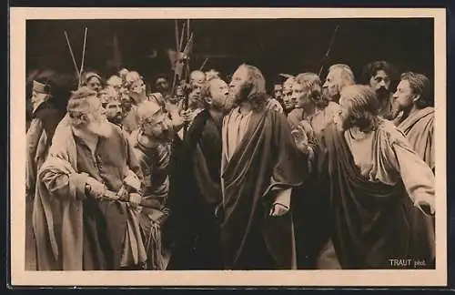 AK O.-Ammergau, Passionsspiele 1922, Judas verrät den Meister
