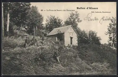 AK Ballon d`Alsace, Le Poste de Secours des Douaniers, Haus an der Grenze