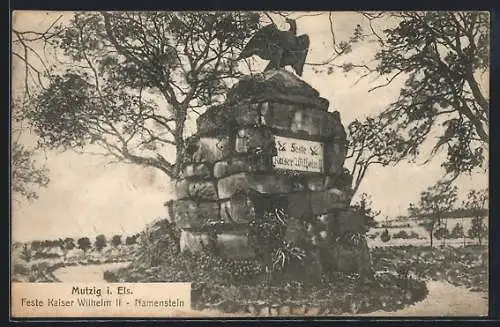 AK Mutzig, le monument du Kaiser Wilhelm II