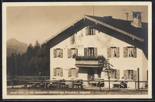 AK Inzell /Obb., Gasthof Forsthaus Adlgass