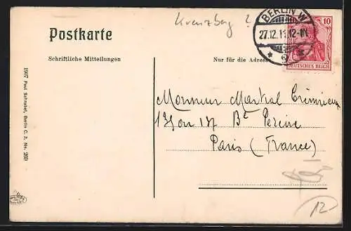 AK Berlin-Kreuzberg, Gneisenaustrasse mit Evang. Garnisonkirche
