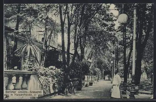 AK Berlin, Gasthaus Berliner Unions-Brauerei, Hasenheide