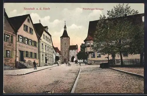 AK Neustadt / Aisch, Blick in die Nürnbergerstrasse