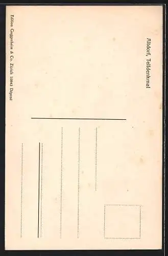 AK Altdorf, Wilhelm Tell Denkmal