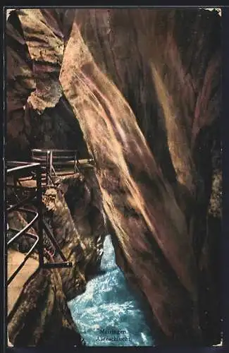 AK Meiringen, Weg durch die Aareschlucht