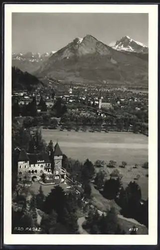 AK Bad Ragaz, Ortsansicht gegen das Gebirge