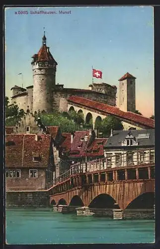 AK Schaffhausen, Blick zum Munot