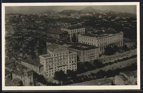 AK Perugia, Fliegeraufnahme, Brufani & Palace Hotel, Pension Bellavista