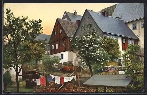 Künstler-AK Photochromie Nr. 205 /3438: Altenberg, Ortspartie