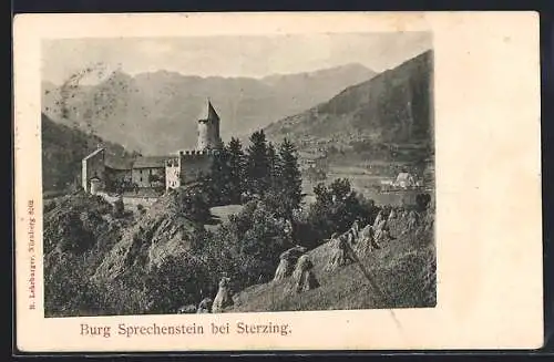 AK Sterzing, Burg Sprechenstein gegen die Berge