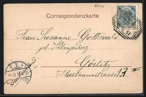 AK Bozen, Johannisplatz mit Denkmal